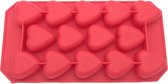 BukkitBow - 3D hartvormige chocolade mal - 14 3D Hartjes bakvorm - Siliconen