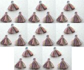 24 Thread Tassels - Regenboog - 3cm - Leuke decoratieve sierkwastjes