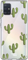 HappyCase Samsung Galaxy A71 Hoesje Flexibel TPU Cactus Print