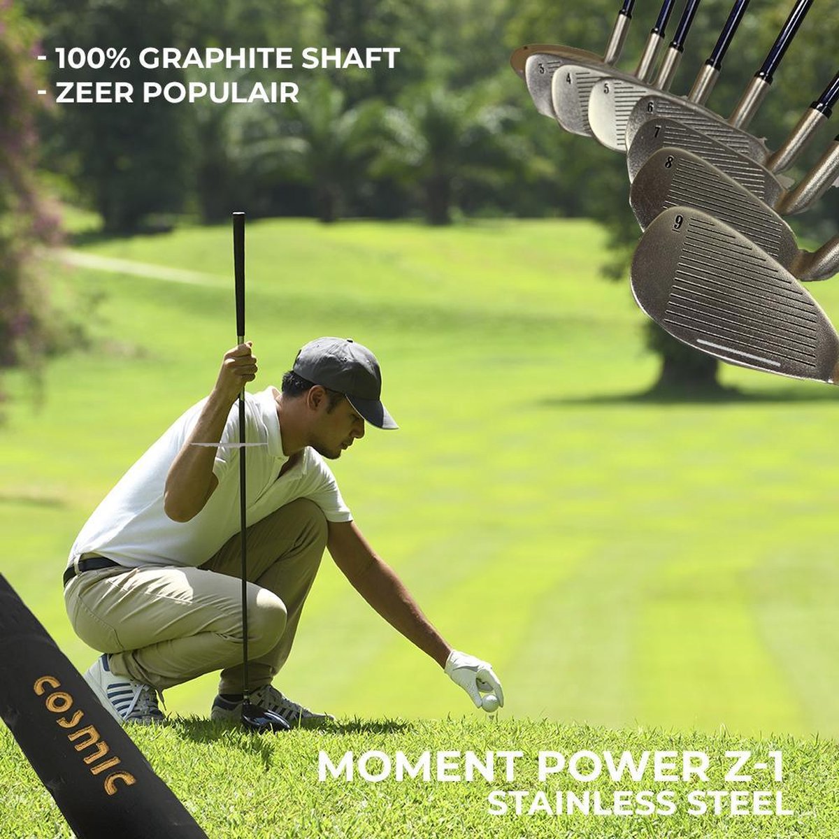 Cosmic moment power Z1R - Betaalbare golfclubs - Golfclubset - Met tas! - LimitedDeals
