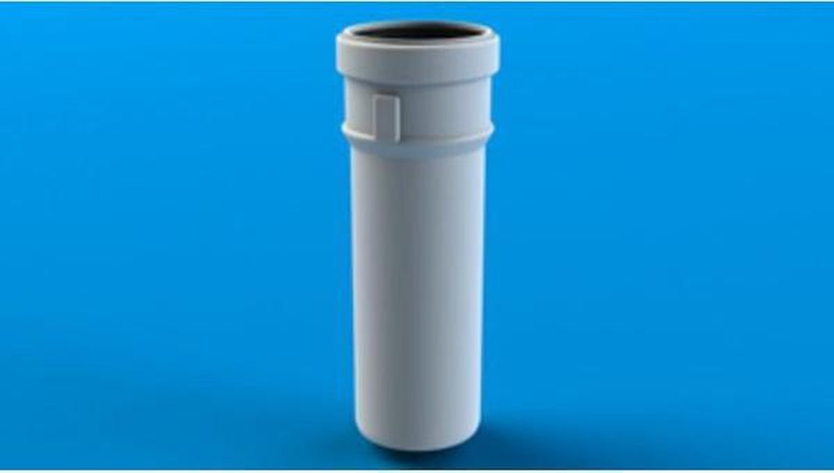 Burgerhout Safe-PP rookgasafvoerbuis Ø80 l=1000mm PP wit