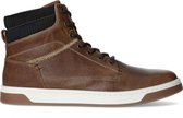 Manfield - Heren - Cognac hoge sneakers - Maat 44