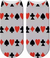 Pokerfan enkelsokken Unisex maat 36 - 41