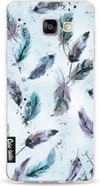 Casetastic Samsung Galaxy A5 (2016) Hoesje - Softcover Hoesje met Design - Feathers Blue Print