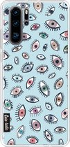 Casetastic Huawei P30 Pro Hoesje - Softcover Hoesje met Design - Eyes Blue Print