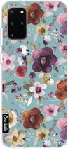 Casetastic Samsung Galaxy S20 Plus 4G/5G Hoesje - Softcover Hoesje met Design - Flowers Soft Blue Print