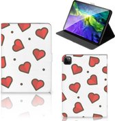 Tablethoesje met Naam iPad Pro 11 (2020) Hoes met Standaard Hearts
