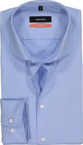 Seidensticker - Overhemd Dessin Blauw - 41 - Heren - Slim-fit