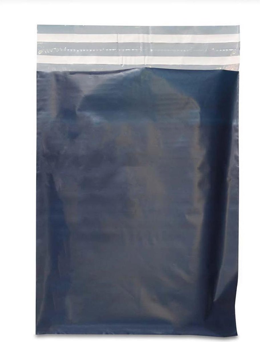 Plastic Verzendzakken Donkerblauw - 25 x 35 cm - Retourstrip - 20 stuks