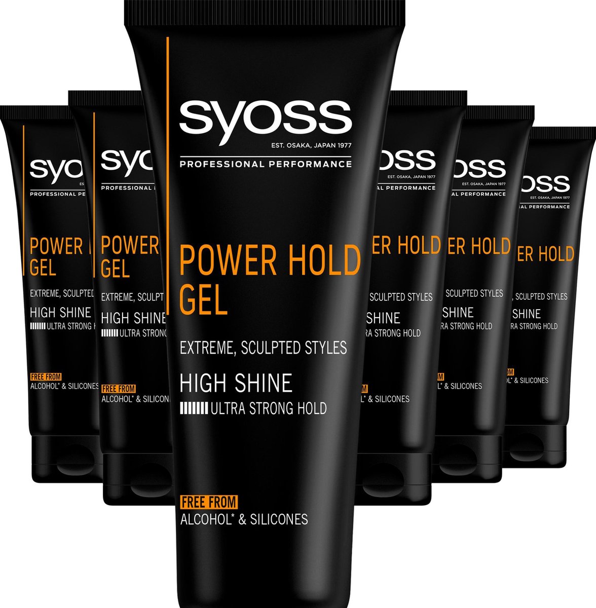 Syoss Men Power Hold Extreme Styling Gel 6x 250ml - Voordeelverpakking