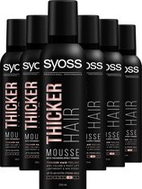 Bol.com SYOSS Thicker Hair Mousse 6x 250ml - Grootverpakking aanbieding