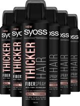 SYOSS Thicker Hair Fiberspray Haarlak 6x 150ml - Voordeelverpakking