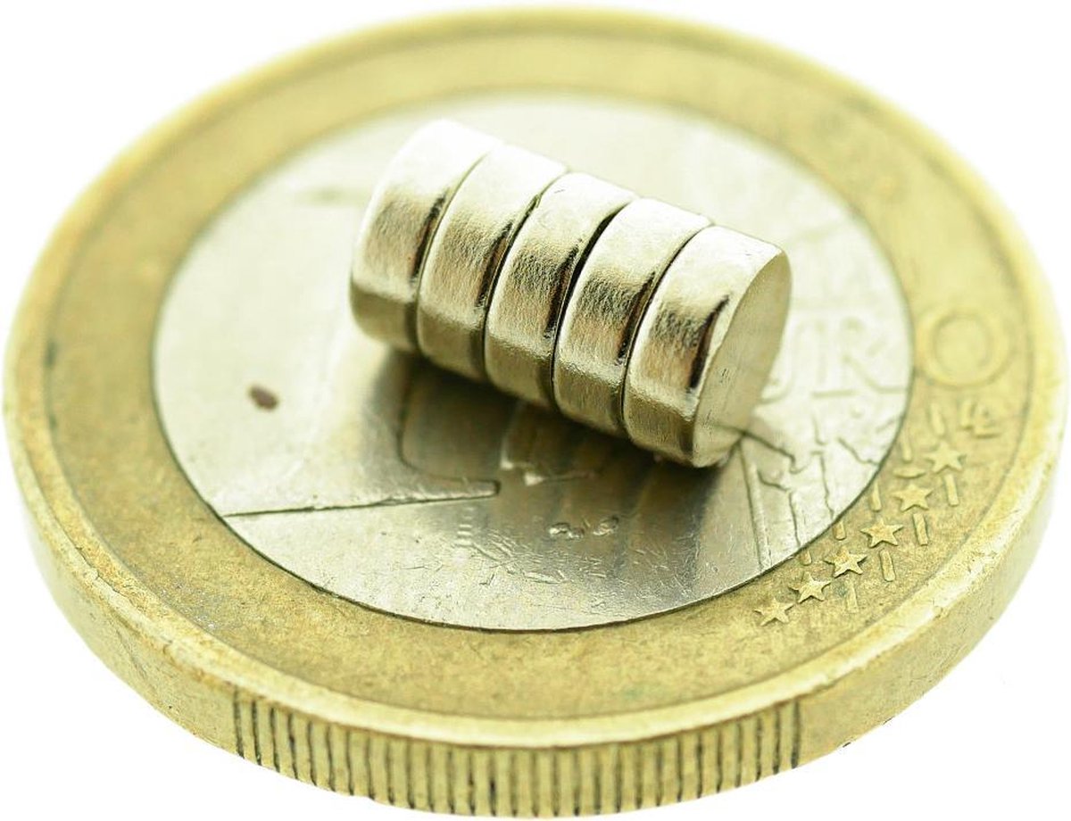 Super sterke magneten - 5 x 2 mm (50-stuks) - Rond - Neodymium - Koelkast magneten - Whiteboard magneten - Klein - Ronde - 5x2mm — afbeelding 5