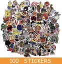 ▶ Skate stickers - 100 stuks - Stickers Skateboard - Stickers volwassenen - Stickers voor het pimpen van je laptop, fiets, skateboard, helm, snowboard, agenda, MacBook, koffer, Nintendo, wat je maar wil! Kortom Stickers volwassenen en kinderen