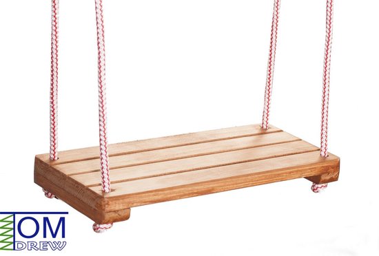 Autorisatie alarm verachten Schommelplankje - houten zitje - schommelzitje van hout -Tom Drew | bol.com