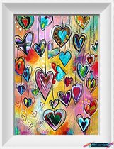 Artstudioclub®  Diamond painting volwassenen volledige bedekking  30x40cm Harten