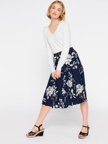 LOLALIZA Trui met brede V-hals en lurex - Licht Grijs - Maat XS