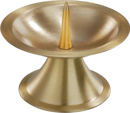 1x Luxe metalen kaarsenhouder goud voor stompkaarsen 5-6 cm - Stompkaarshouder - ... | bol.com