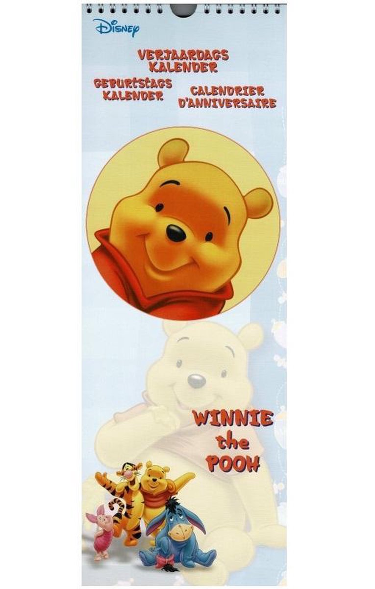 Calendrier D Anniversaire Winnie L Ourson Disney 42 X 15 Cm Reliure Spirale Bol Com