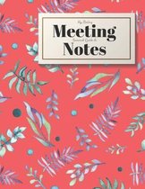 My Boring Meeting Survival Guide and Notes: 8.5x11 Meeting Notebook and Puzzle Book