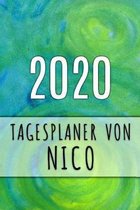 2020 Tagesplaner von Nico: Personalisierter Kalender für 2020 mit deinem Vornamen