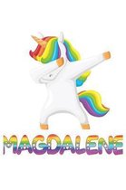 Magdalene: Magdalene 6x9 Journal Notebook Dabbing Unicorn Rainbow