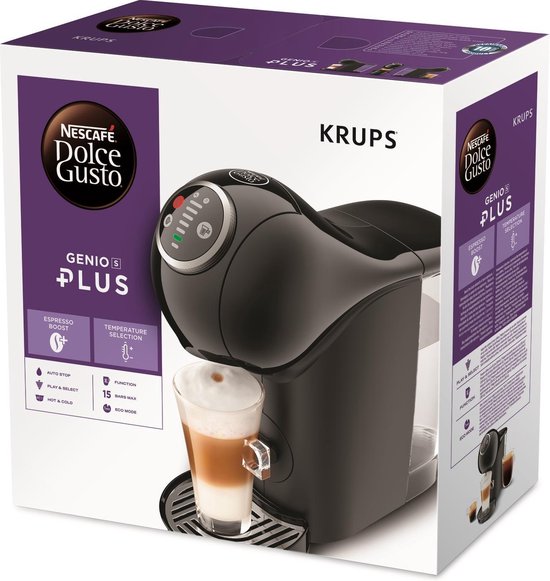 Krups Nescafé® Dolce Gusto® GENIO S Plus KP3408 - Machine à café à capsules  - Noir | bol.com