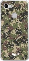 Google Pixel 3 Hoesje Transparant TPU Case - Digital Camouflage #ffffff