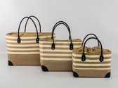 Strandtas / van binnen waterproef voering / ook als boodschappentas of shopper