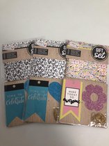 Cadeauverpakking sets, blauw en roze ( 3 stuks )