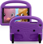 Case2go - Tablet hoes geschikt voor Samsung Galaxy Tab A 8.0 (2019)- Schokbestendige case met handvat - Sparrow Kids Cover - Paars