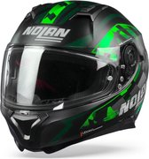 Nolan N87 Venator 92 Flat Black Green Antrhacite Integraalhelm - Motorhelm - Maat M