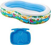 Intex zwembad262 cm inclusief voetenbadje -  Opblaaszwembaden - Zwembadaccessoires