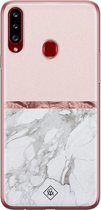 Samsung A20s hoesje siliconen - Rose all day | Samsung Galaxy A20s case | Roze | TPU backcover transparant