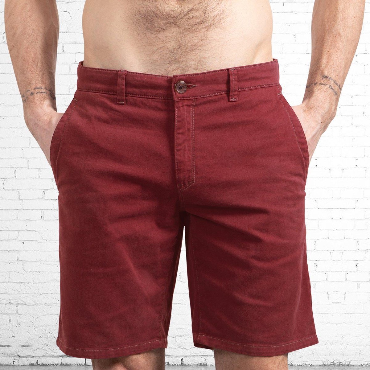 SHORT - biologisch katoen + 3% elastane - Rood