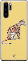 Huawei P30 Pro hoesje siliconen - Leo wild | Huawei P30 Pro case | geel | TPU backcover transparant