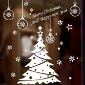 Raamsticker Kerstboom - Wit - Kerst decoratie