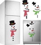 Noël - Réfrigérateur - Sticker fenêtre - Bonhomme de neige - Réutilisable