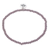 Melady Kralen Armband Ø6-7cm (2mm) Paars Glas Rond Kralen Armband Dames Armbandjes Sieraden Dames
