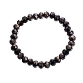 Melady Kralen Armband 30beads*8mm Zwart Glas Kralen Rond Armband Dames Armbandjes Sieraden Dames