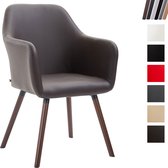 Clp Picard V2 Eetkamerstoel - Kunstleer - bruin - Kleur onderstel : walnoot (eik)