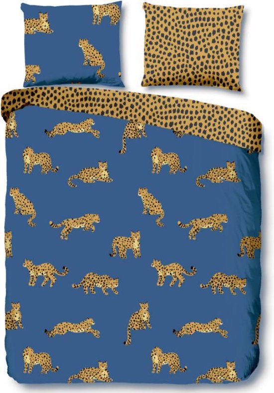 Hoogwaardige Katoen Lits-jumeaux Dekbedovertrek Leopards Blauw | 240x200/220 | Fijn Geweven | Ademend En Zacht
