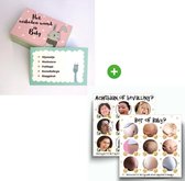 Babyshower spelletjes: "Het verboden woord is Baby" en "Bier of Baby"- babyshower invulkaarten - babyshowerspel