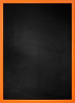 Zwart Krijtbord met Polystyrene Lijst - Oranje - 54 x 74 cm - Lijstbreedte: 20 mm - Dun