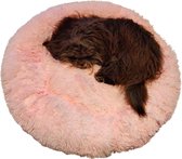 Tigerfield hondenmand 70cm – Kattenmand – Roze - Donut – Pluche -Donutmand – Rond – Mand – Zacht