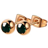 Oorbellen dames | oorstekers dames | studs oorbellen | meisjes oorbellen | goudkleurig | groene steen | cadeau voor vrouw |