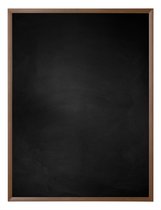 Zwart Krijtbord met Aluminium Lijst - Walnoot - 41 x 61 cm - Lijstbreedte: 10 mm - Houtlook