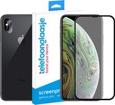 Geschikt voor: iPhone XS screenprotector + Camera screenprotector - Gehard glas