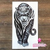 GetGlitterBaby - Henna Plak Tattoos / Tijdelijke Tattoo / Nep Tatoeage / Fake Temporary Tattoo - Zwarte Panter