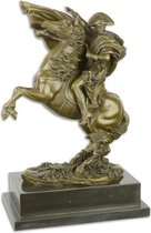 19,6 x 43,5 cm - Beeld - Bronzen sculptuur - Napoleon te paard